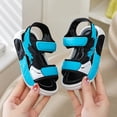 thumbnail image 3 of Dakaela 2-8Y Boys Girls Sandals Summer Athletic Hiking Beach Water Shoes Outdoor Open Toe Fashion Sneakers with Double Hook and Loops Blue, 3 of 8