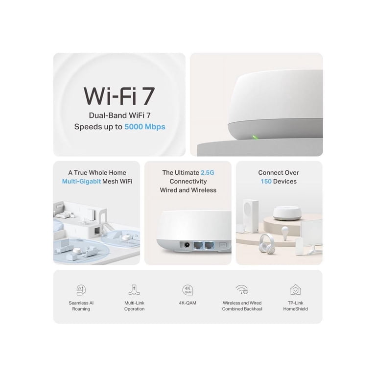 TP-Link Deco BE25 Wi-Fi 7 IEEE 802.11 a/b/g/n/ac/ax/be Ethernet
