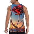 thumbnail image 3 of Bixox Sunset Rose Elegance Pattern Men's Gym Tank Tops Workout Sleeveless T-Shirts Athletic Muscle Tank Training Bodybuilding Shirts,S-4XL, 3 of 7