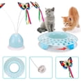 thumbnail image 3 of Juguetes para gatos: Juguete eléctrico automático y divertido con forma de mariposa y pelota para hacer ejercicio, juguetes interactivos para gatos de interior con 3 piezas de repuesto (1 paquete), 3 of 5