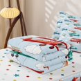 thumbnail image 5 of Homewish Colorful Cartoon Airplane Zipper Twin Comforter Sets with Fitted Sheet and 2 Pillowcases,Multicolor Aircraft Theme Zipper Bedding Set For Boys Kids,Reversible,4-Piece, 5 of 7