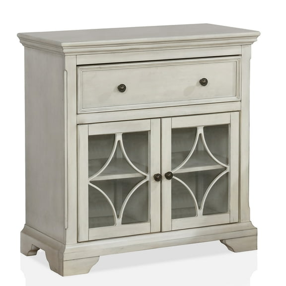 Furniture of America Astin Storage Hallway Cabinet, White