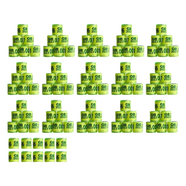 100x Pata 8mm Identificar Bandas 2023 Año Identificar Pata Numerado Reutilizable Pájaro Amarillo claro Yuyangstore Bandas de pierna de paloma