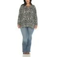 thumbnail image 2 of White Mark Women's Plus Size Printed Peasant Blouse, 2 of 6