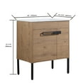 thumbnail image 2 of 24/30/36Inch Bathroom Vanity with Sink, Freestanding/Wall Mounted Bathroom Vanity with White Ceramic Basin & Adjust Open Shelf, Single Bathroom Vanity Set With Adjustable Shelves for Small Space, 2 of 6