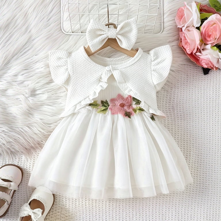 boho toddler dress Boho Baby Girl White Lace Dress Romper, Baptisms & Wedding Newborn Out AmimamiDoll