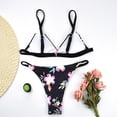 thumbnail image 4 of Conjunto de bikini HUOGUO, traje de baño brasileño de corte alto con estampado para mujer, 4 of 5