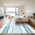 thumbnail image 3 of ODIKA 3'x5' Machine Washable Non-Slip Area Rug, Geometric Light Blue High Traffic Rug, Blue, 1055790, 3 of 7
