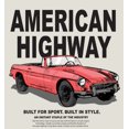 thumbnail image 2 of American Highway Convertible Red Car with Retro Style Adult Sand Long Sleeve Hoodie-Large, 2 of 3