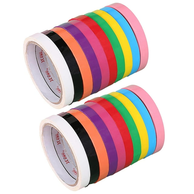 2x 10 Piezas de Cintas Rodantes de Adhesivas Divertidas, Juguetes de Descompresión Cinta Adhesiva Creativa de Color DIY para La Diversión
