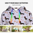 thumbnail image 4 of Honeii Dachshund Dog Pattern Womens Oversized Hoodies Long Sleeve Sweatshirts Pullover Fall Outfits with Pocket-X-Large, 4 of 7