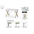 thumbnail image 6 of Elian Rectangular X-Leg MDF Desk with a Drawer, Natural/Black, 6 of 8