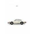 thumbnail image 2 of Rogan, Mark 19x24 White Modern Wood Framed Museum Art Print Titled - Porsche 911E 1968 White, 2 of 4