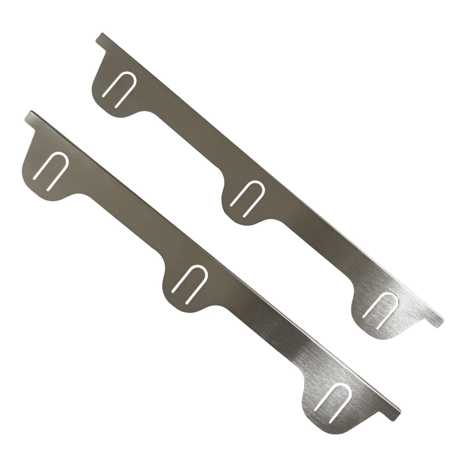Fiocias 2 Pieces Stainless Steel Stove Gap Covers Kitchen Tool Side Guards Between Stove argent