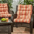 thumbnail image 2 of Greendale Home Fashions AZ6809S2-WATERMELON 44 x 22 in. Outdoor High Back Chair Cushion, Watermelon Stripe - Set of 2, 2 of 8
