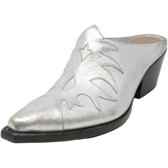Sartore Women's Capra Laminata Argento Soave Leather Pump - 6M