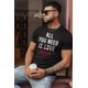 thumbnail image 2 of ABPHQTO Camiseta de manga corta con cuello redondo y estampado de letras negras para hombre, 2 of 5