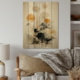 thumbnail image 2 of Designart "Seashell Sumi Asian Painting X" Asian Print on Natural Pine Wood, 2 of 5
