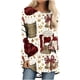 thumbnail image 1 of Tops Para Mujer Blusa de Navidad Camisas de Manga Larga Otoño Moda Casual Cuello Redondo Suelto Impreso Odeerbi ODB169622, 1 of 5
