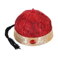 thumbnail image 2 of Sombrero oriental chino, juego de rol, sombrero de emperador para carnaval, cosplay, espectáculo de disfraces Rojo oscuro 48cm, 2 of 8