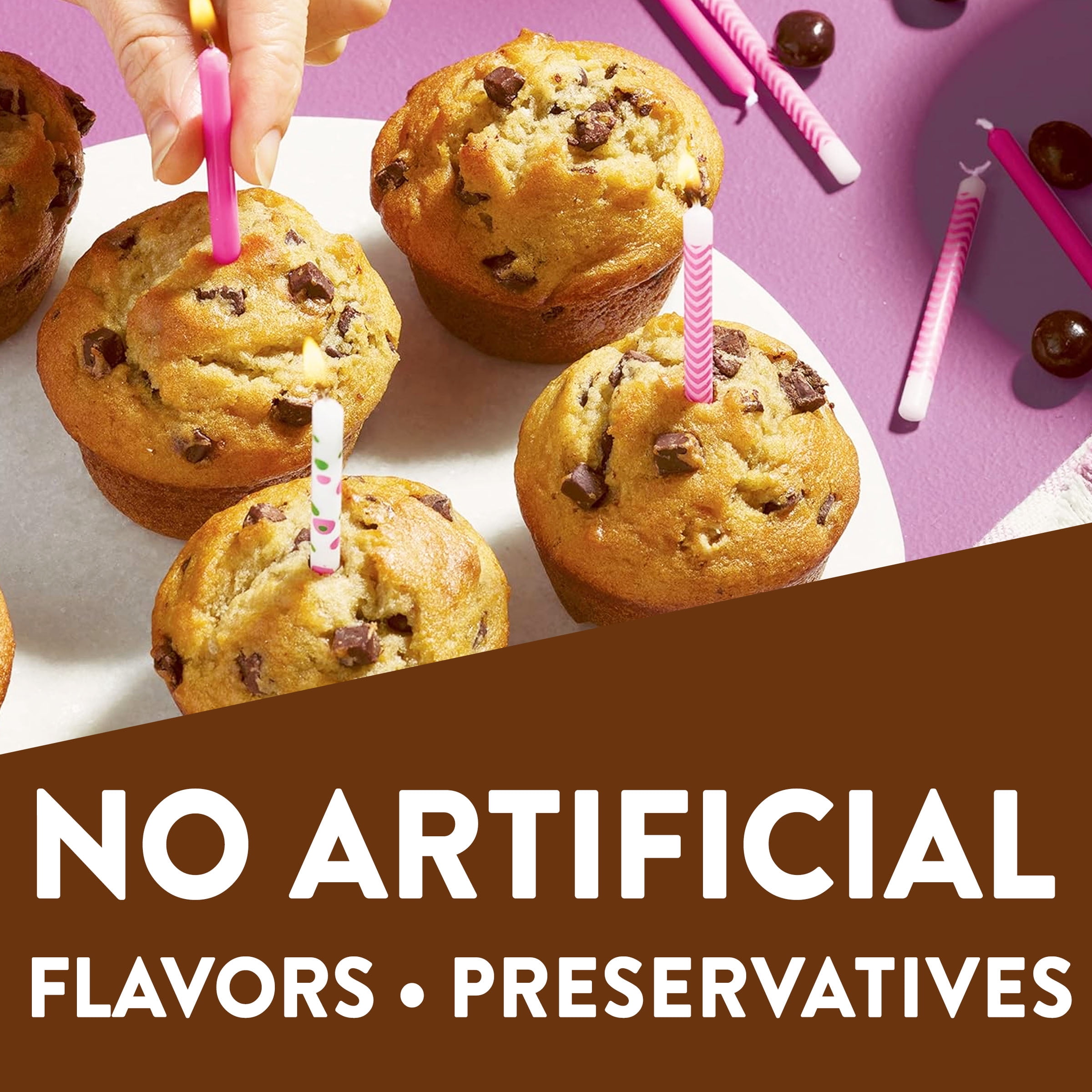 (3 pack) Krusteaz Chocolate Chunk Muffin Mix, Chocolate Chunk Muffins Made With Real Chocolate Chunks, 18.25 oz Box