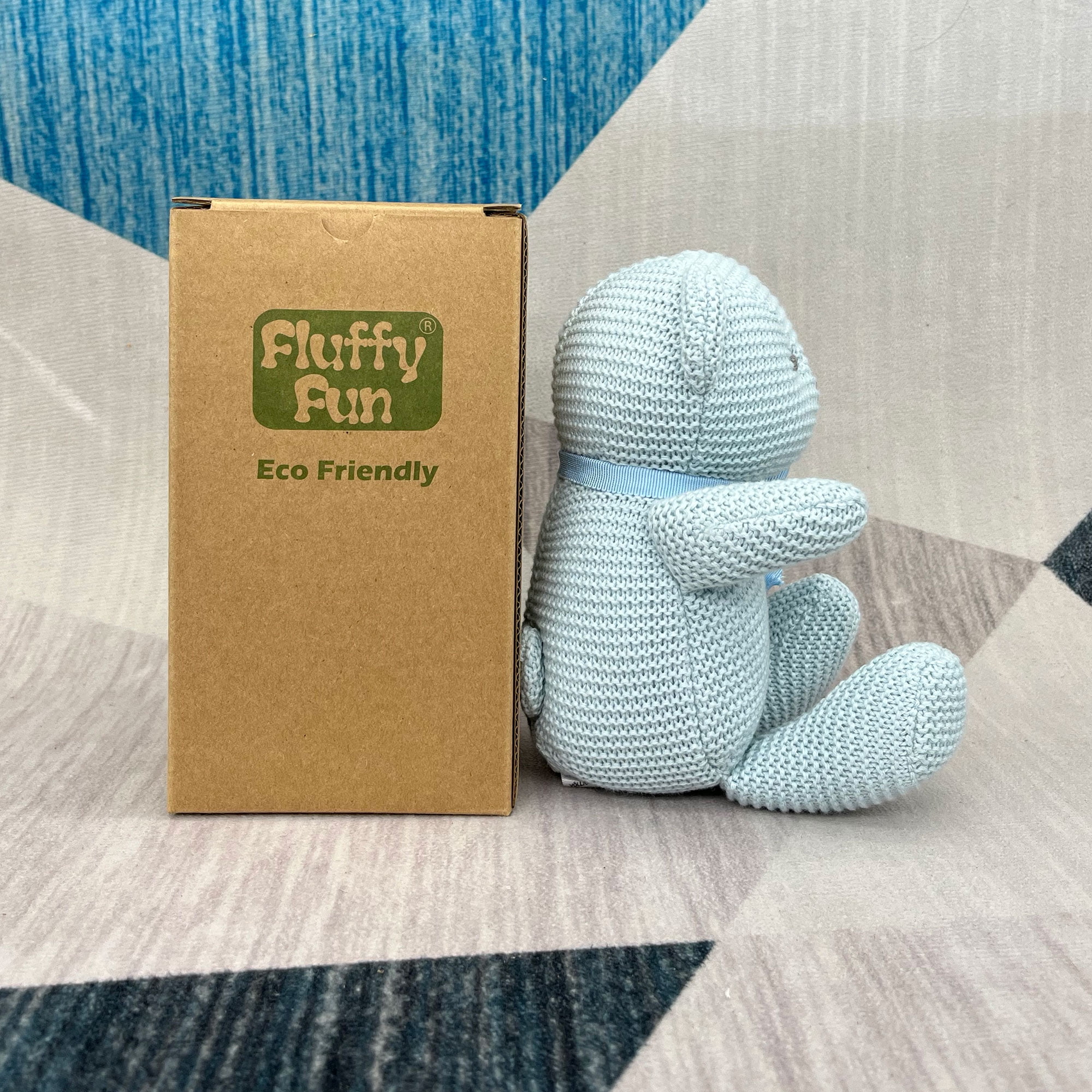 Organic Cotton Baby Stuffed Animal Toy, Soft Plush Teddy Bear, Blue 6-Inch, Safe for Newborns 0-36 Months | Hypoallergenic & Machine Washable