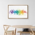 thumbnail image 3 of IDEA4WALL Framed Canvas Art Wall Decor Rainbow Color Splashes Asia Country Places Cityscape Watercolor Modern Art Contemporary Scenic Expressive for Dorm Home Office - 16"x24", 3 of 4