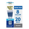 thumbnail image 2 of (12 pack) Basic Medium Trash Bags, 8 Gallon, Twist Tie, 20 Bags, 2 of 6