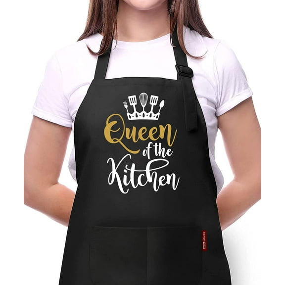 Funny Aprons for Women - Cute Kitchen Aprons with 2 Pockets for Cooking Baking - Birthday, Valentines Day, Mother''s Day Apron Gifts for Mom Wife Girlfriend Aunt Grandma