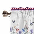thumbnail image 4 of 4th of July Valances for Windows Farmhouse Kitchen Curtains Valances Rod Pocket Valance Curtains for Windows Independence Day Spring Floral Love Heart Plaid Window Valances for Bathroom 60"x18", 4 of 6