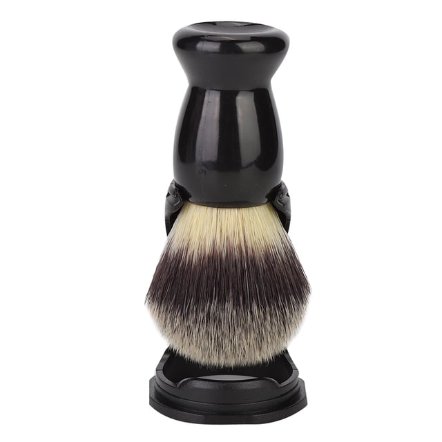 Soporte para brocha de afeitar de acrílico negro, herramienta para afeitar la barba (brocha para barba + soporte)