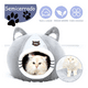 thumbnail image 3 of 2 En 1 Cama Cueva Y Casa Para Gato Perro Cachorro Con Cojín Belug, Gris, 3 of 5