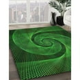 thumbnail image 3 of Ahgly Company Machine Washable Indoor Rectangle Transitional Dark Forest Green Area Rugs, 5' x 8', 3 of 7