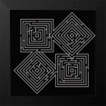thumbnail image 2 of Greene, Taylor 15x15 Black Modern Framed Museum Art Print Titled - QUAD LABYRINTH ON BLACK, 2 of 5