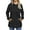 Black, variant on Women V Neck Plaid Hoodies Womens Fashion Tops Pullover Oversized Hoodies Long Sleeve Drawstring Hoodies Loose Fit