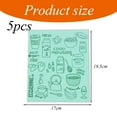 thumbnail image 4 of Paquete de 5 toallas de papel reutilizables, toallas de cocina suecas que no rayan, paños de esponja de celulosa súper absorbentes, biodegradables, aptas para lavavajillas, sin olor, 4 of 5