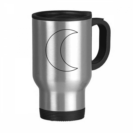 

Moon Symbol Totem Pattern Shape Travel Mug Flip Lid Stainless Steel Cup Car Tumbler Thermos