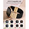thumbnail image 3 of Wearlizer Magnetic Stretchy Band Compatible with Versa 4/3/Sense 2/Sense, Celtic Knot Elastic Nylon Watch Strap for Women Men, Dressy Soft Fabric Wristband with Magnetic Clasp, 3 of 7