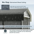 thumbnail image 2 of LZBEITEM 13x20 Ft Outdoor Heavy Duty Metal Carport with 4 Sidewalls & Galvanized Steel Roof for Cars, Boats, and Truck, 2 of 15