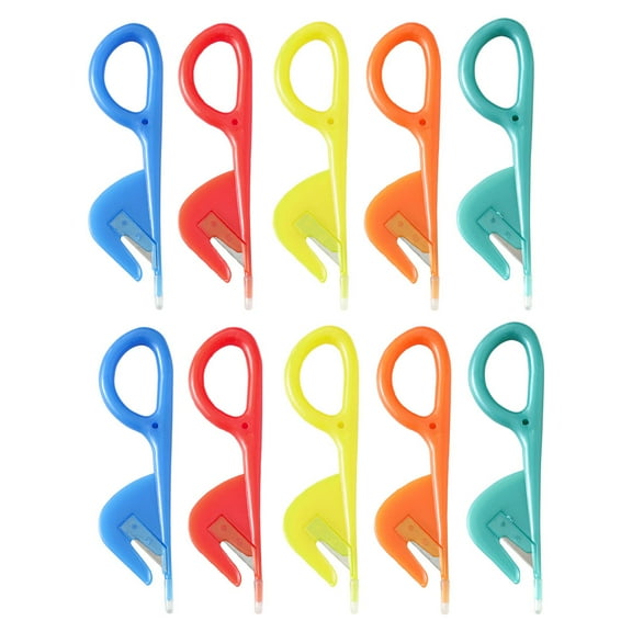 ULTNICE 10pcs Chicken Intestine Cutter Heavy Duty Poultry Shears Kitchen Intestine Knives Random Color