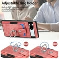 thumbnail image 5 of SaniMore Compatible with Google Pixel 7A Case, Wallet Stand Elastic Credit Card Slot Magnetic Car Mount Ring Holder Premium PU Leather Protection Cover for Google Pixel 7A 6.1-inch, Pink, 5 of 9