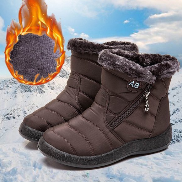 EGNMCR Women's Winter Snow Boots, Winter Boots for Women Women's Cotton Shoes Set Foot Short To Keep Warm XL Snow Women Shoes