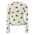 thumbnail image 3 of Women'S 3/4 Sleeve V-Neck Button Down Cherries Embroidery Cropped Cardigan Sweater Coat Floral Print M, 3 of 5