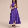 thumbnail image 5 of NIEWTR Robes pour Filles Coupe Classique Évasée Sans Manches Robe d'Été Douce et Confortable Tenue de Pique-Nique (Violet, 2-3 Ans), 5 of 5