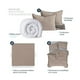 thumbnail image 5 of Funda de Edredón Duvet con Pompones y Fundas de Almohada Esquimal (Café - Gris, Matrimonial), 5 of 7