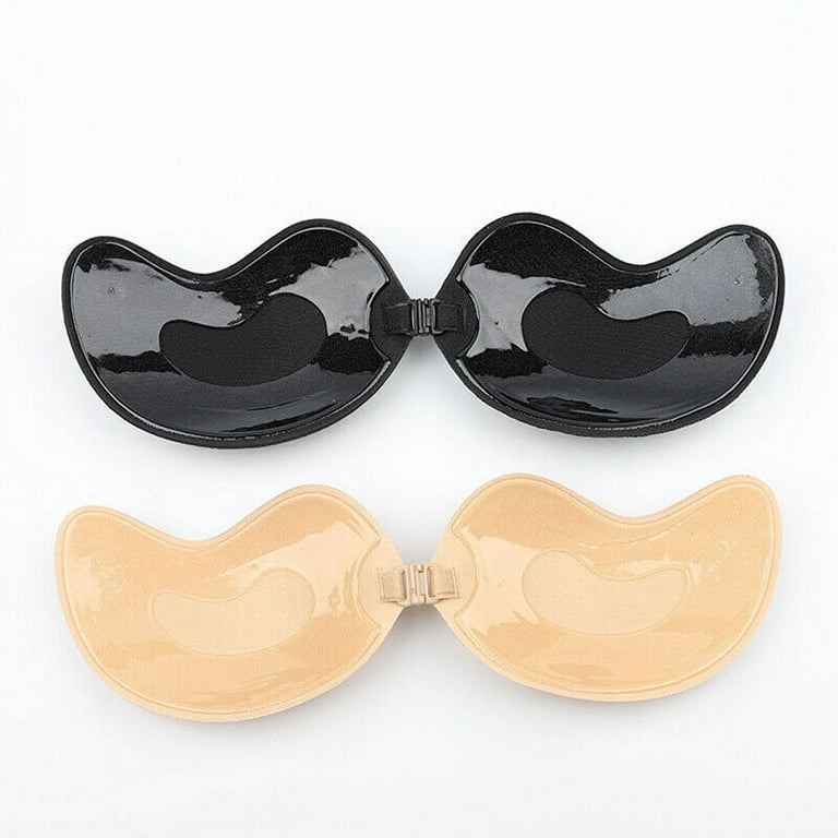 VFanxi Sticky Bra, Invisible Reusable Silicone Adhesive Bra Backless  Strapless Push Up Bra Nipple Covers, Black+beige, Small : :  Clothing, Shoes & Accessories