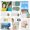 132 Pack Sublimation Blanks Set, variant on 135Pcs Sublimation Keychain Blanks Bulk,MDF Keychain Double Sided Heat Transfer Keychain Board with Film,Key Rings, Plastic Retaining Clips for DIY and Craft(Round, Rectangle, Bone, Square, Heart)