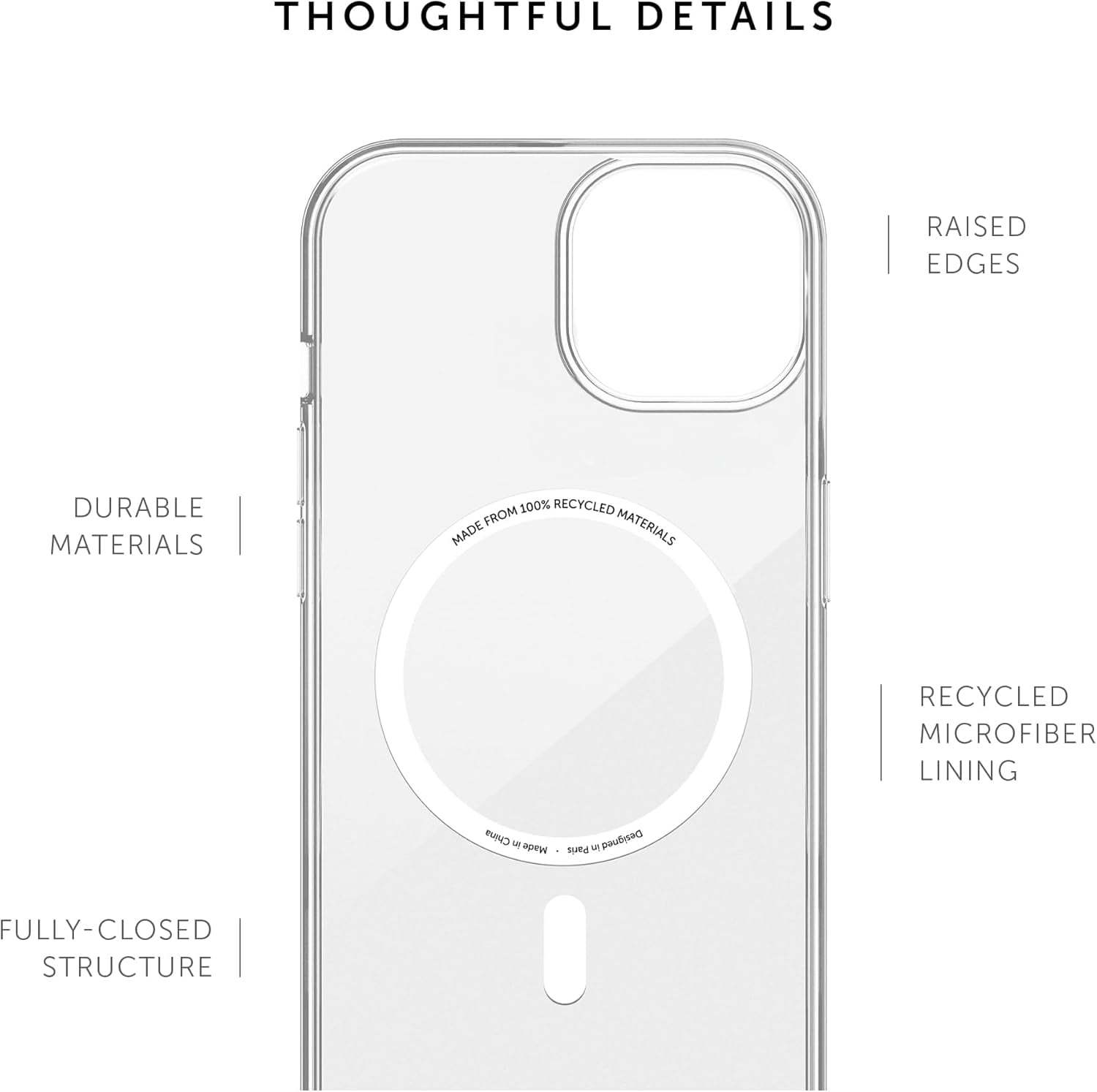 Native Union (Re)Clear Case – Transparent Anti-Yellowing MagSafe Compatible – for iPhone 15 Pro