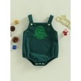 thumbnail image 2 of Newborn Baby Girls Boys Christmas Corduroy Romper Sleeveless Overalls Jumpsuit Santa/Tree/Elk Button Bodysuit Clothes, 2 of 8