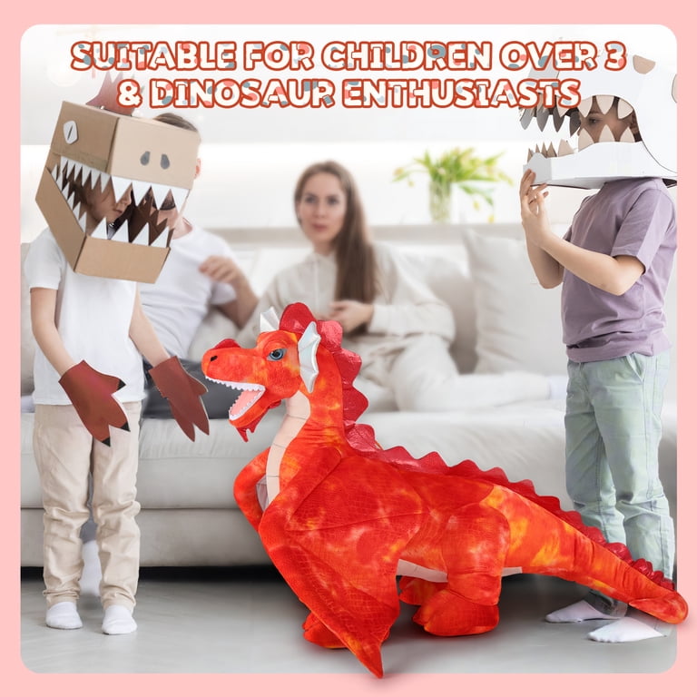 MorisMos, Jumbo Red Dragon Stuffed Animal, 51 inches, with giant